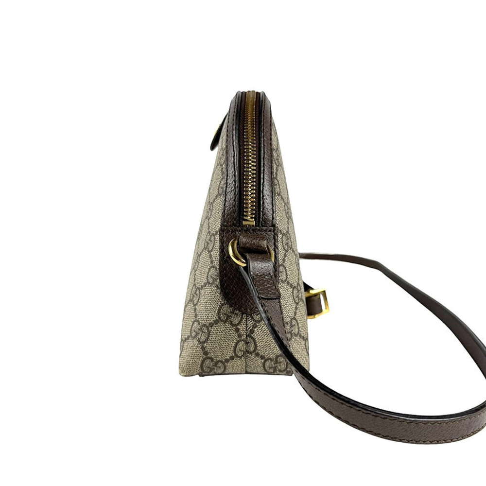 Gucci Beige GG Brown Gold Leather Supreme Shoulder Bag Brown Gold